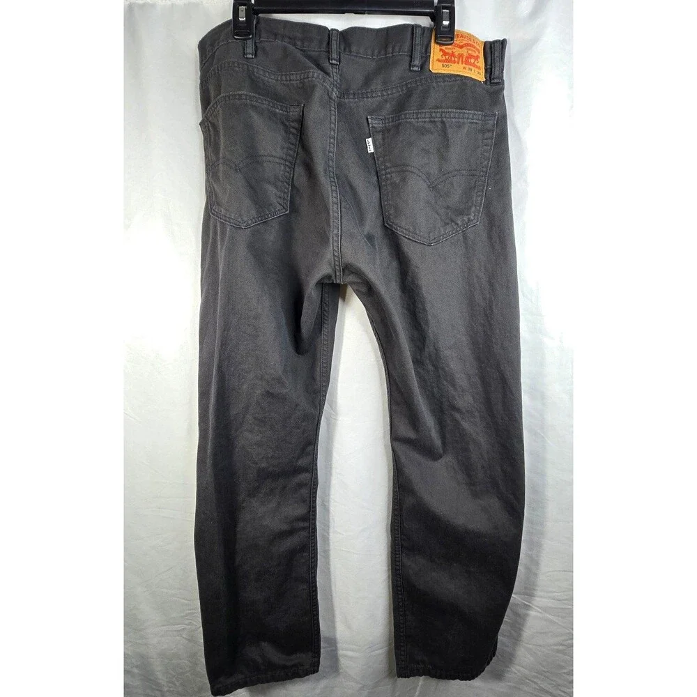 Levi's 505 Regular Fit Jeans Dark Gray 38x30